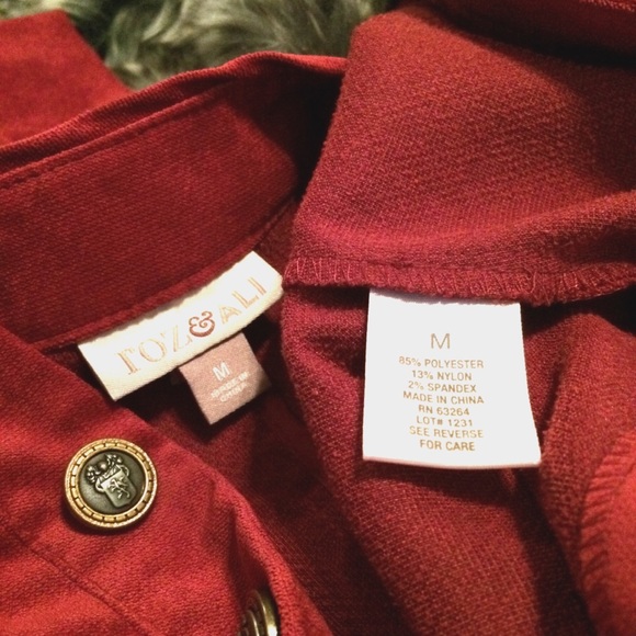 Vintage blazer jacket cropped wine top fitted - Picture 3 of 8